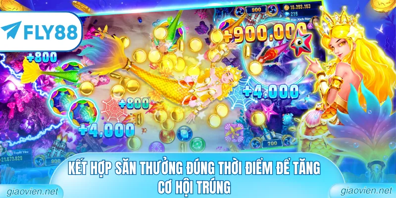 Bắn Cá Nổ Hũ Kịch Tính Với Cơ Chế Jackpot Khổng Lồ 2 Kết hợp săn thưởng đúng thời điểm để tăng cơ hội trúng Kết hợp săn thưởng đúng thời điểm để tăng cơ hội trúng